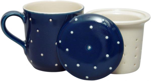 Teebecher mit Sieb und Deckel