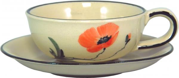 Teeschale Mohn