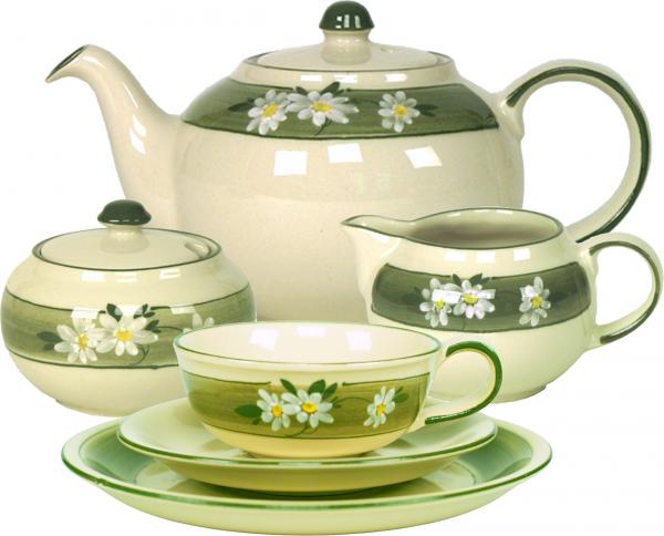 Teeservice 21-teilig Dekor Margueritenblume