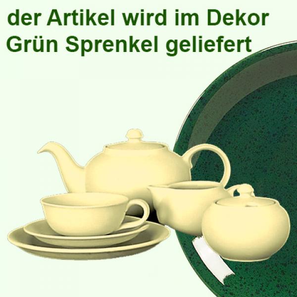 Teeservice 15-teilig grün Sprenkel