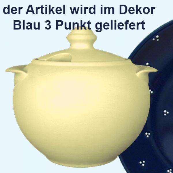 Terrine 2,5 blau 3 Punkt