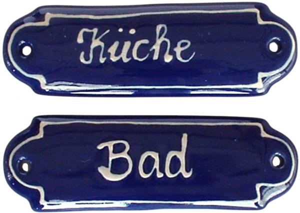 Door Sign mit Schrift (1 Zeile) Blue 1 point