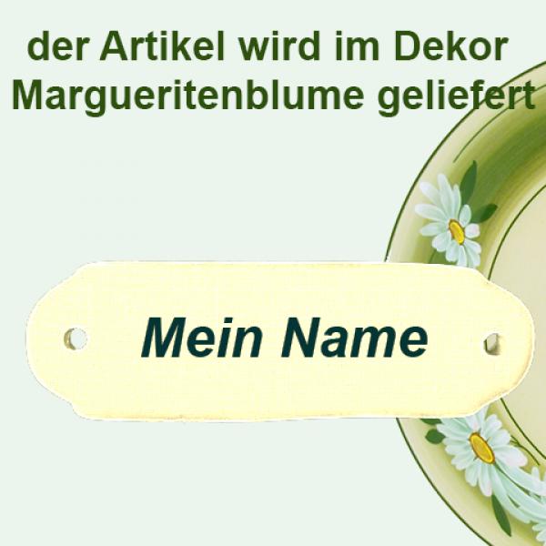Türschild mit Schrift (1 Zeile) Dekor Margueritenblume
