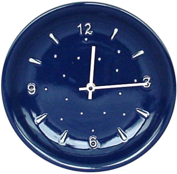 Wanduhr blau 3 Punkt