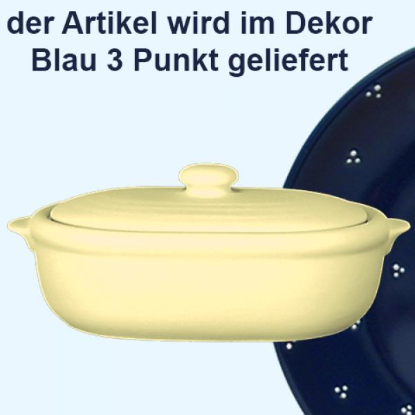 Wursttopf blau 3 Punkt