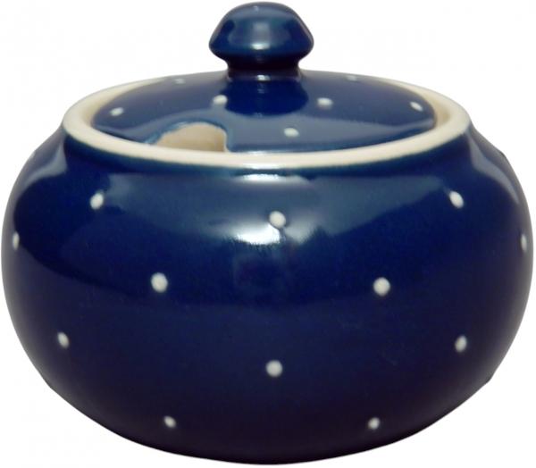 Teeservice 15-teilig blau 1 Punkt