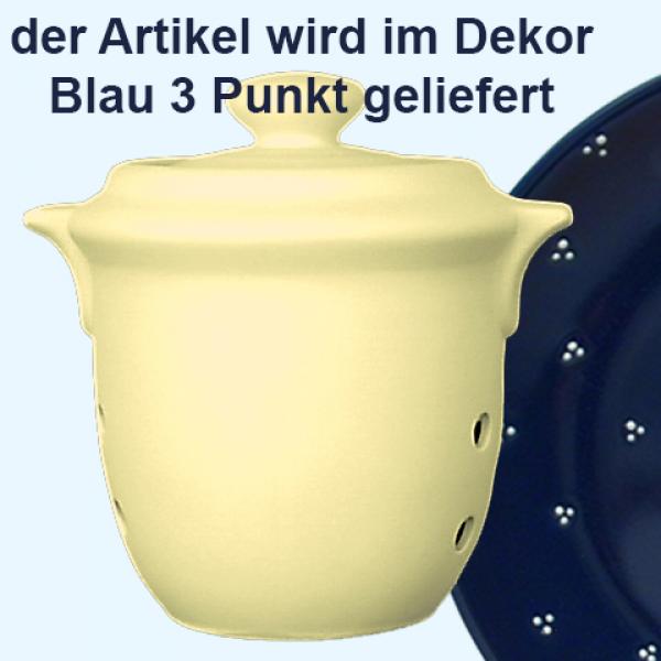 Zwiebeltopf 3,0 blau 3 Punkt