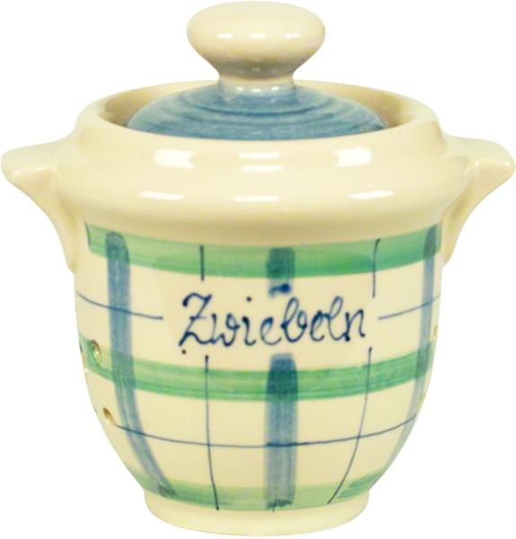Zwiebeltopf karo grün-blau