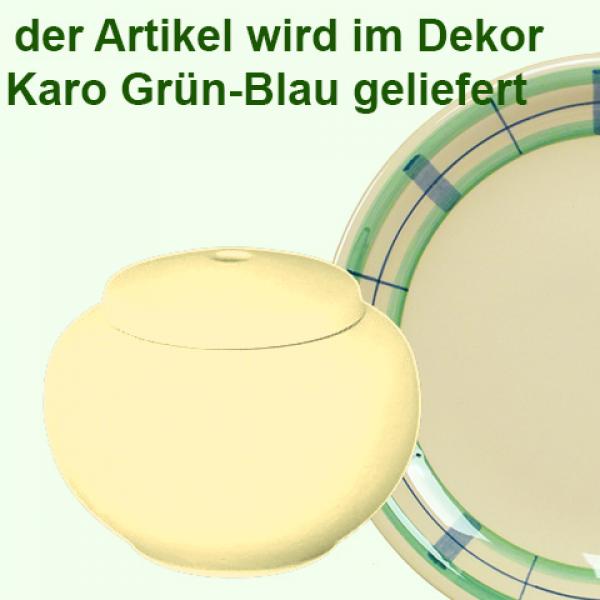Öllampe karo grün-blau