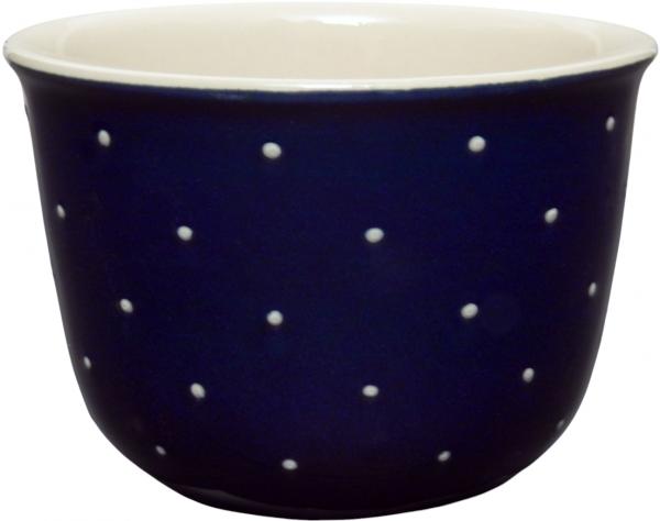 Übertopf 14 cm blau 3 Punkt