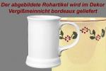 Bierkrug 0,3 l Vergissmeinnicht bordeaux