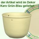Blumenampel karo grün-blau