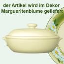 Brottopf groß mit Schrift (1 Zeile) Dekor Margueritenblume