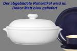 Brottopf groß mit Schrift (1 Zeile) matt blau