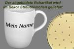 Cappuccino mit Schrift (2 Zeilen) Streublume