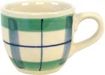Espresso-Tasse karo grün-blau