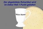 Fußtasse mit Schrift (1 Zeile) hell 1 Punkt
