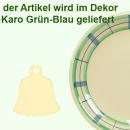 Glocke 5 cm karo grün-blau