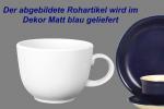 Jumbotasse mit Schrift (2 Zeilen) matt blau