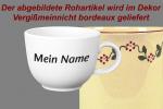 Jumbotasse mit Schrift (1 Zeile) Vergissmeinnicht bordeaux