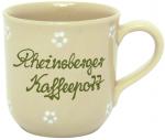 Kaffeebecher mit Schrift (2 Zeilen) Gänseblümchen
