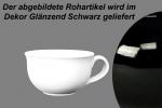 Kaffeeobertasse glänzend schwarz