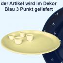 Kerzenteller blau 3 Punkt