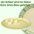 Kerzenteller karo grün-blau
