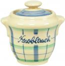 Knoblauchtopf karo grün-blau