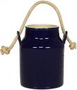 Milchkanne H 23cm glänz. blau