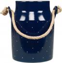 Milchkanne 23 cm blau 1 Punkt - Kopie