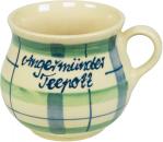Mollytasse groß 0,4 mit Schrift (2 Zeilen)