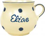 Mollytasse mit Schrift (1 Zeile) Elli blau