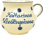 Mollytasse groß 0,4 mit Schrift (2 Zeilen)