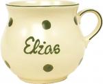 Mollytasse mit Schrift (1 Zeile) Elli grün