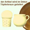 Mollytasse mit Sieb und Deckel braun