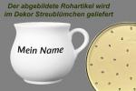 Mollytasse mit Schrift (1 Zeile) Streublume