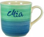 Namensbecher mit Schrift (1 Zeile) Aqua