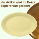 Platte 29 oval braun