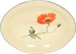 Platte 29 oval Mohn