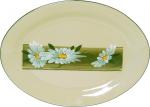 Platte 29 oval Dekor Margueritenblume
