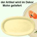 Platte 37 oval Mohn