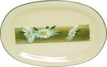 Platte 37 oval Dekor Margueritenblume