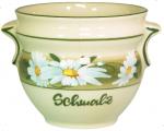 Schmalztopf Dekor Margueritenblume