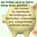 Sparschwein groß mit Schrift (3 Zeilen) Wilde Rose