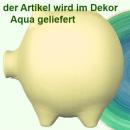 Sparschwein groß mit Schrift (3 Zeilen) Aqua