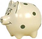 Sparschwein klein mit Schrift (1 Zeile) Elli grün