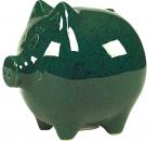 Sparschwein mittel grün Sprenkel