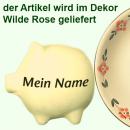 Sparschwein mittel Wilde Rose
