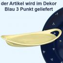 Tablett 25 oval blau 3 Punkt